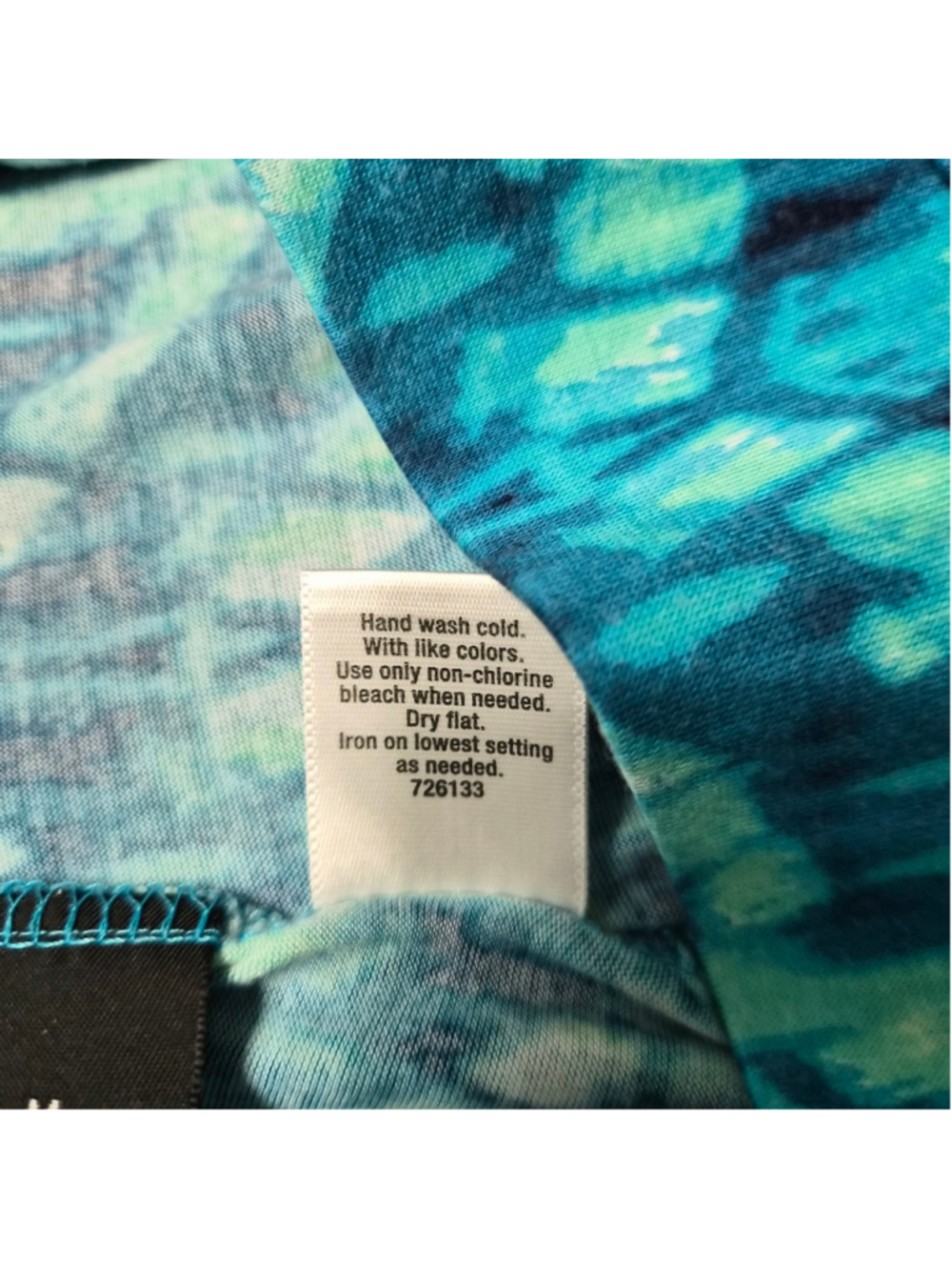 Ana Women's Maxi Skirt Blue and Green Tie Dye Pattern Size M - Picture 7 of 8